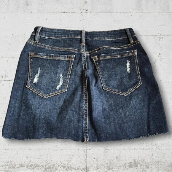American Rag Distressed Denim Mini Skirt - Picture 3 of 8